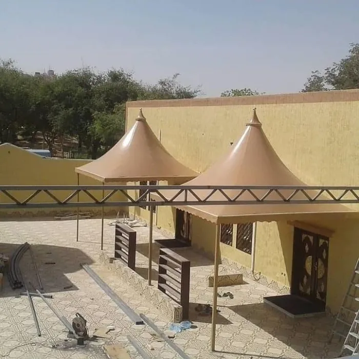 مظلات حديد هرمية حديثة بالرياض
